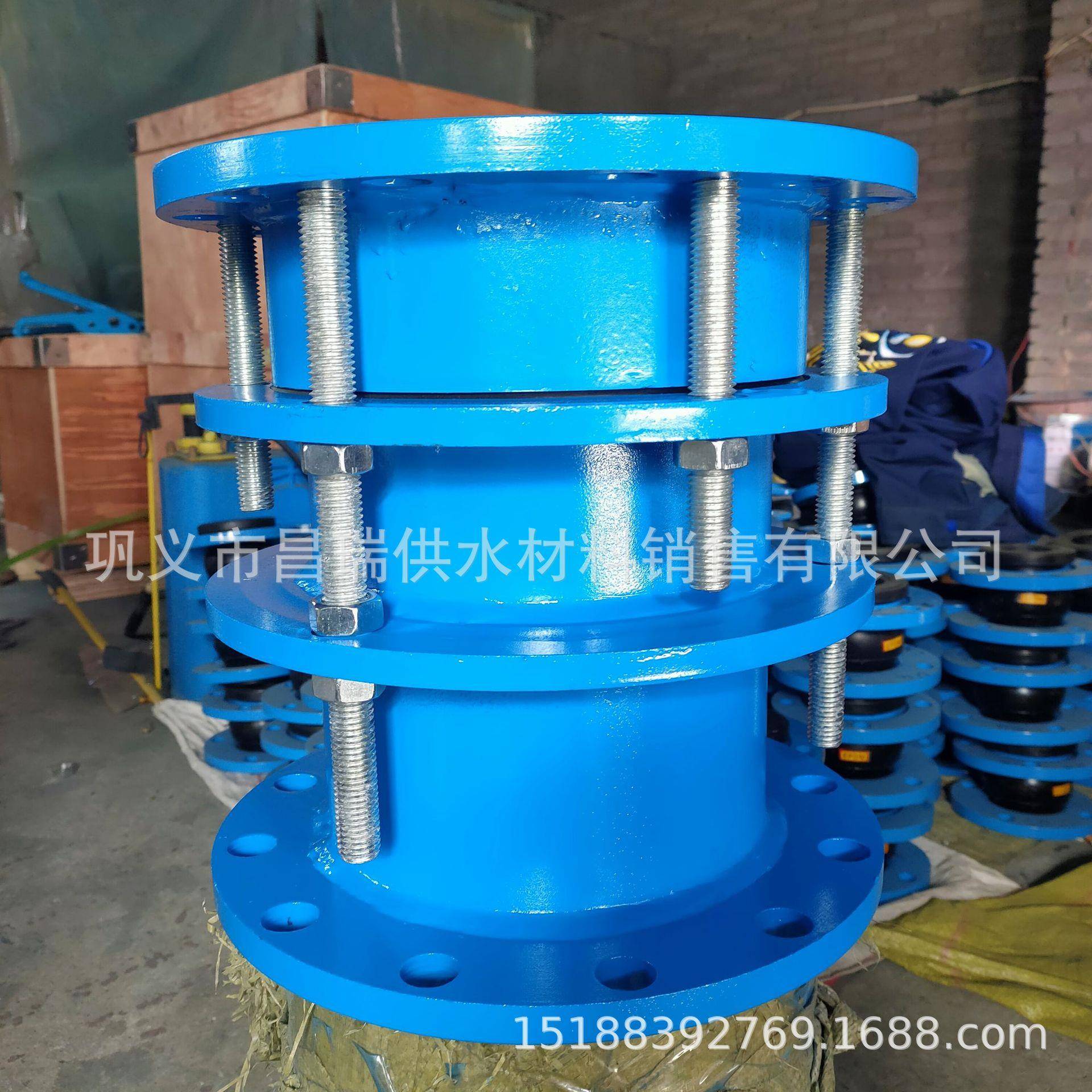 双法兰伸缩接头B2双F喷塑法兰限道位伸缩SSJT2020接头钢制管伸缩