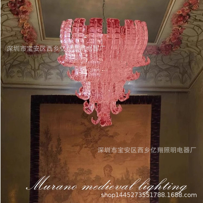 法式穆拉诺客厅灯轻奢别墅复