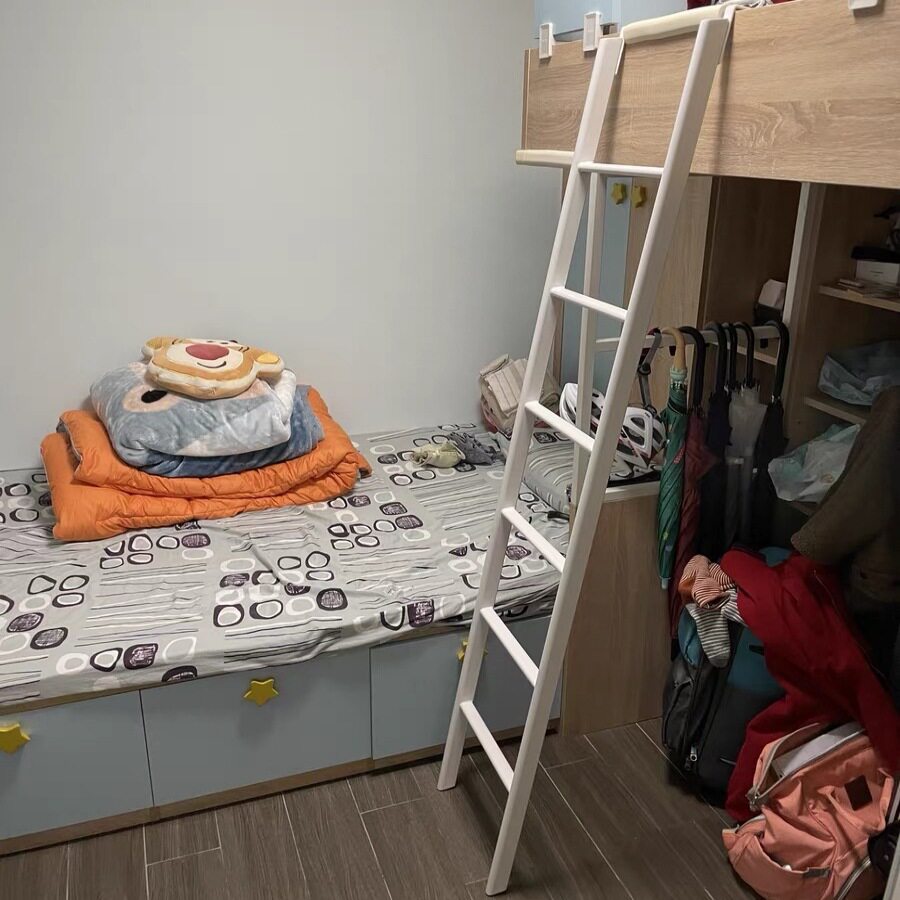 小孩上下床楼梯寝室配件房间上下母床儿童床爬梯直梯家用楼梯落地