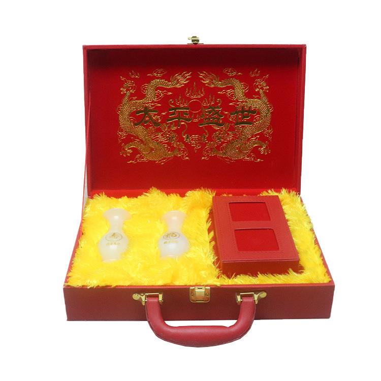 新品现货平盛福寿汉白玉瓶KXI太套装摆直件直播热销厂世家供支持