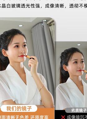 铝合金框镜子身穿衣镜全贴墙粘上壁挂式门后KJZ试自衣镜定制墙玻