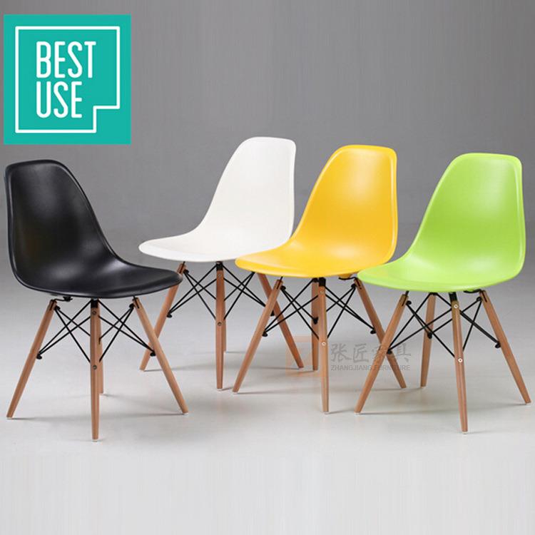 张Y31子办公家具职员椅子白匠色塑料休闲椅公会司接待椅商务议椅