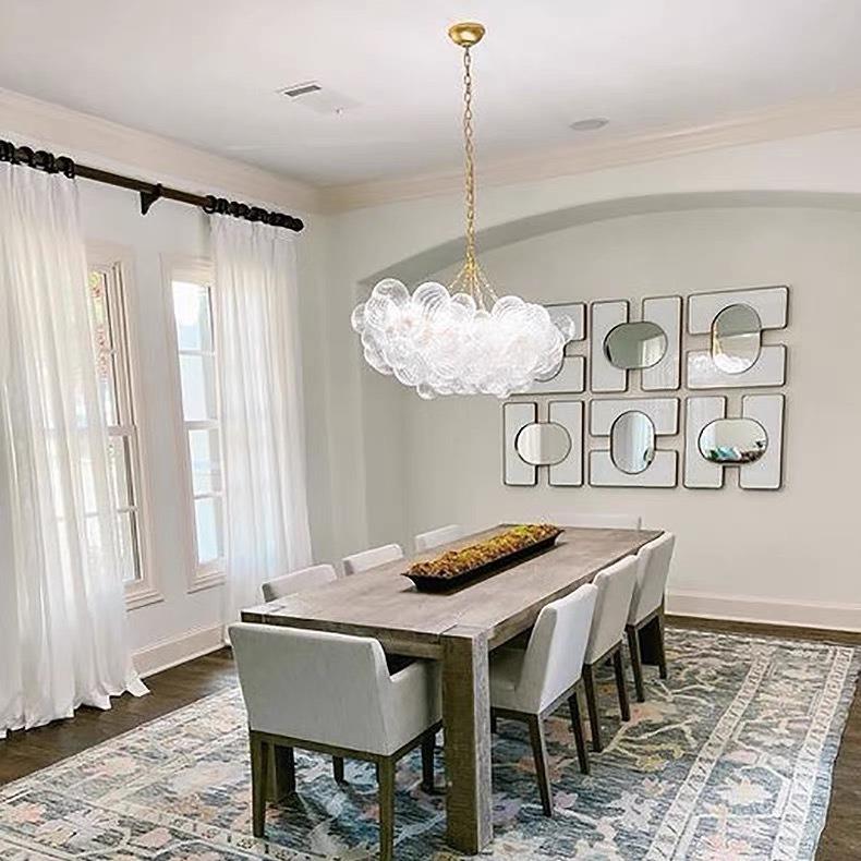 北灯美美式VC别墅餐厅吊客创03厅吧台玻璃球轻奢美式空大厅意吊挑