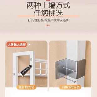 洞洞板门后置物架贴书架置架挂墙多墙层物收纳浴艺室10041981书架