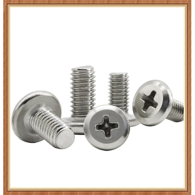 3机04锈钢十字倒STD边M平头牙螺丝4*6-60M5*8-50不斜边平头家具螺