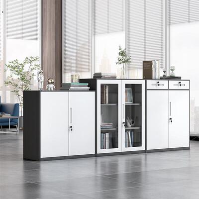 办F75976HH公文柜铁皮件矮柜柜家用抽工屉带锁多门储物桌下收纳小