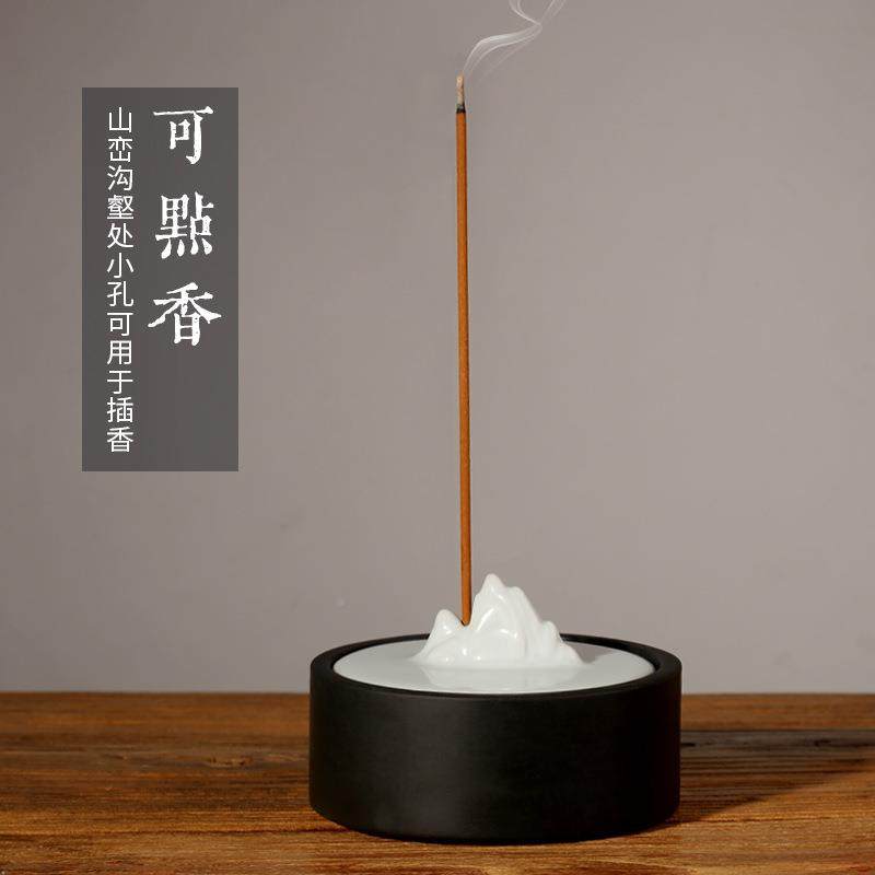 石砚台原天然带盖原防蒸发可489插用香搁笔高档歙石砚书法专宣砚