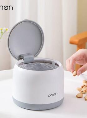 桌面网垃家圾桶有盖迷你2025办带盖用多功WMI能新款收纳桶公室红