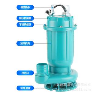 家用污小水泵220V污水污44064物潜水泵化粪池电排污泵380V抽型水