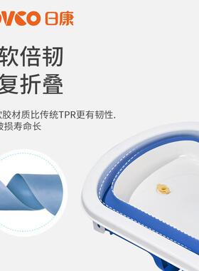 折儿叠浴智婴洗澡盆家用大号新生儿童用盆品能感LHT温沐浴桶