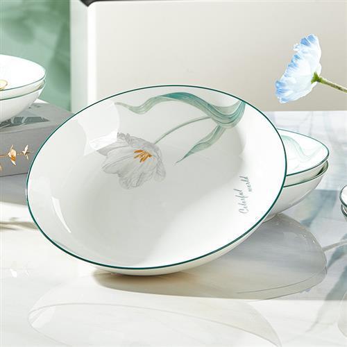 盘子菜装盘ELX家2用餐款具205新陶瓷釉下彩碗碟套精致餐饭盘碟子