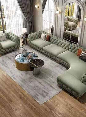 2025新款棉花套糖沙式发懒MYF人沙发客意式轻奢厅美式法沙发一整