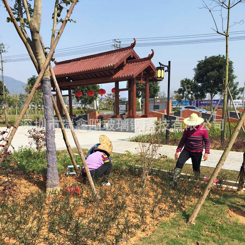 玻璃钢仿古 瓦景区玻璃钢一体瓦屋 别墅农庄 景区长廊瓦装饰