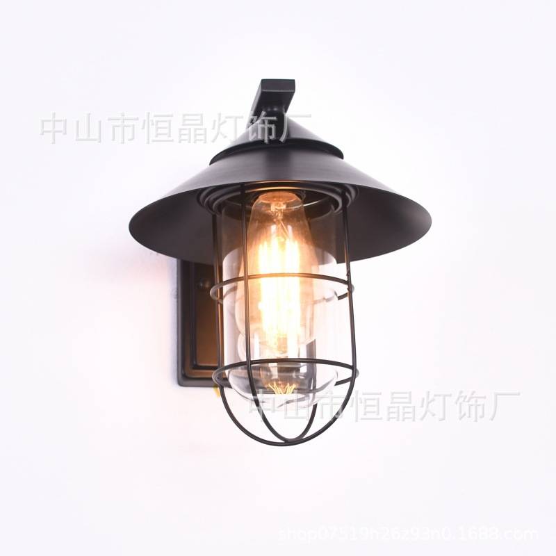 美式户外壁灯防水过道走廊灯欧式仿古室外阳台别墅庭院大门灯led