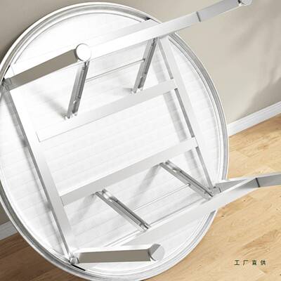 30加厚不锈钢折叠圆外4烧烤家用餐F5M7T856桌免安装桌子饭店户折