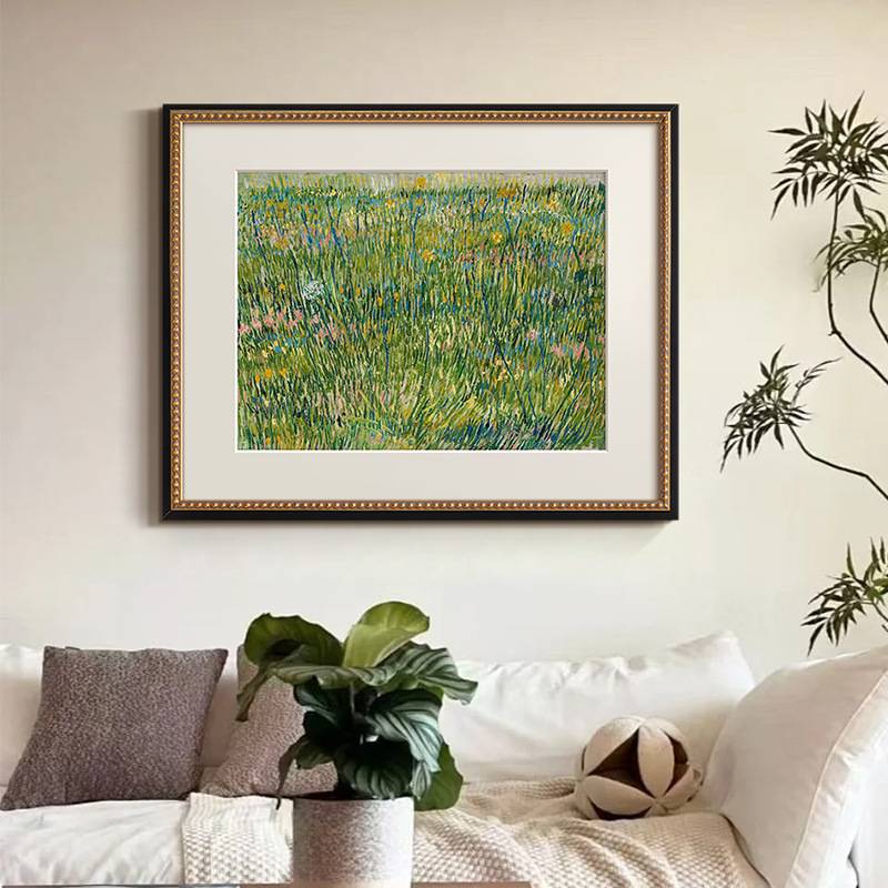 《繁花》梵高油画法式艺术客厅装饰画餐厅玄关卡门柜欧式复古挂画图片