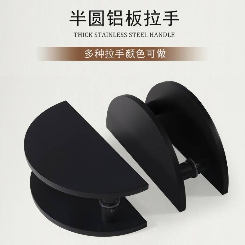 玻璃门拉手酒店大门拉手现代简约实木包厢门拉手黑白色拉手轻奢