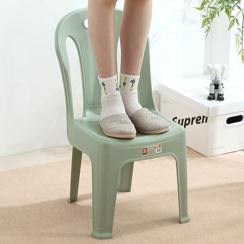 塑料靠背椅家用椅子客厅茶几小凳子简约加厚餐桌椅可叠放儿童餐椅