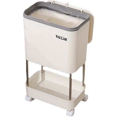 厨房分类垃圾桶家用加高专用置物架收纳三层带盖可移动大号免弯腰