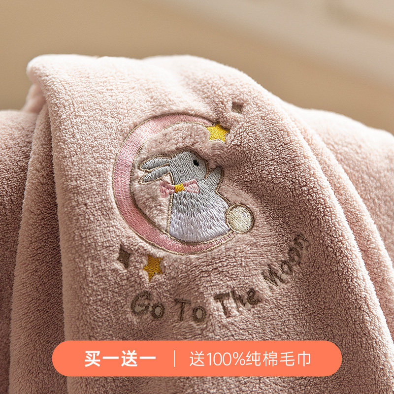 加大加厚棉质浴巾 女款高吸水性情侣双人家用棉.混聚酯纤维