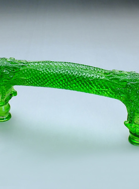 招财龙水晶摆件工艺品酒店大堂大门门把手琉璃双开门高档装饰品