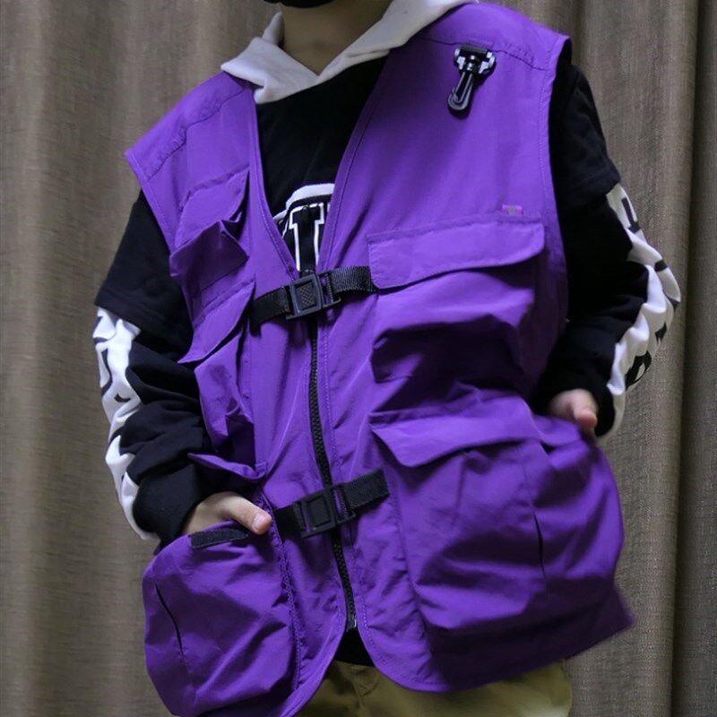 摄影马甲春秋款多口袋工装定制印绣字记者导演男女工作服义工服