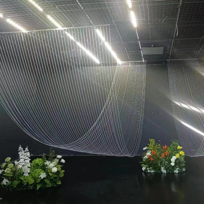 婚庆道具亚克力珠帘波浪挂件水波帘韩式婚礼堂背景行云流水吊顶