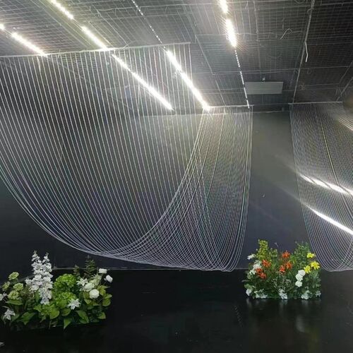 婚庆道具亚克力珠帘波浪挂件水波帘韩式婚礼堂背景行云流水吊顶