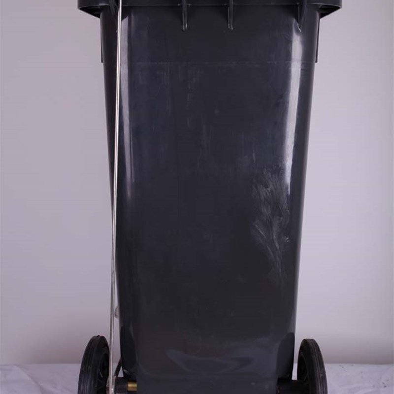 240L塑料垃圾桶120脚踏垃圾桶有盖环卫黑灰色100升小区大号室户外