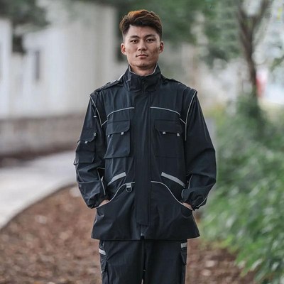 训犬服套装工作犬训练服多口袋透气防抓袖子可拆训导员助训马甲