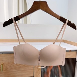 M30无痕美背内衣女小胸聚拢无肩带防滑无钢圈收副乳防下垂文胸罩