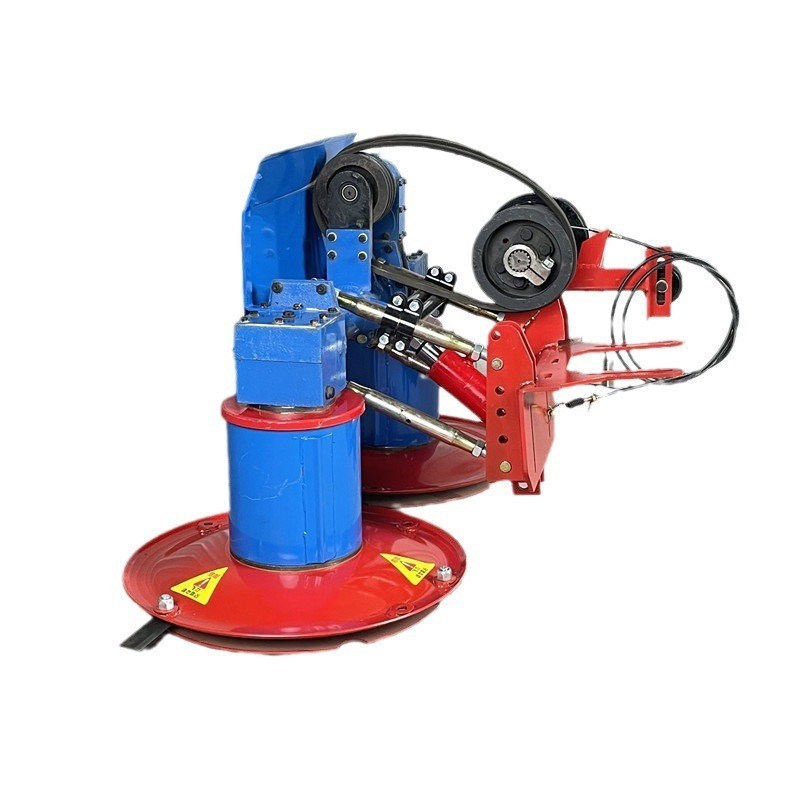 割草机电动农业收割除草机四轮拖拉机带前置式圆盘割草机除草机