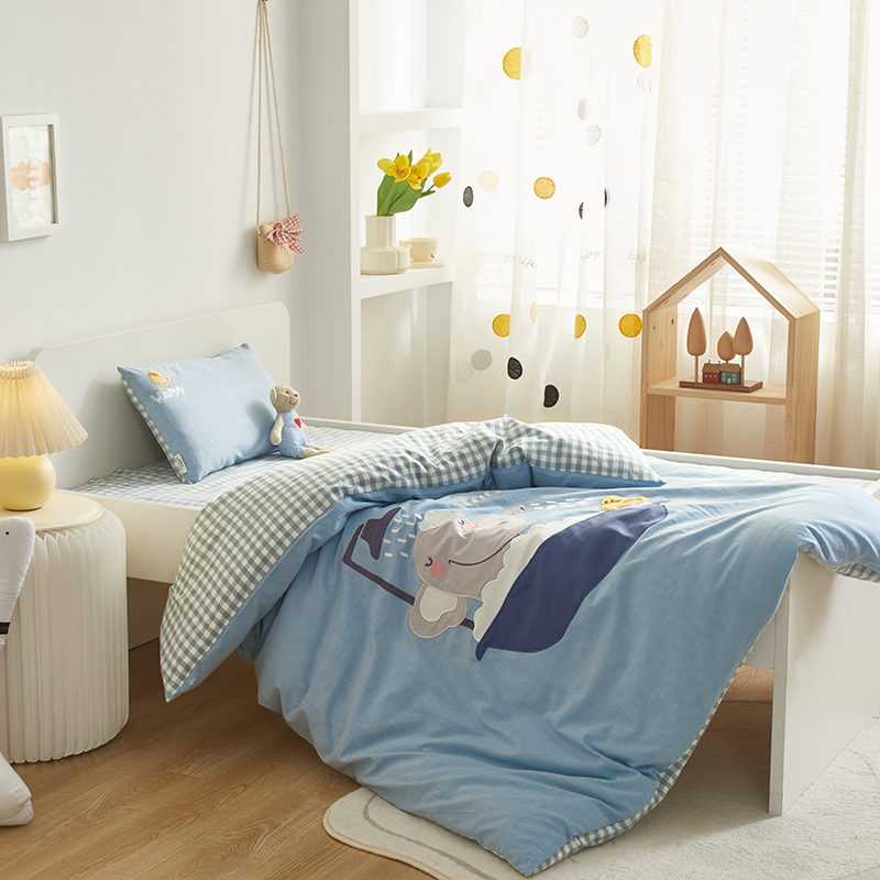 纯棉幼儿园被子三件套全棉被褥六件套午睡入园婴儿童床上用品