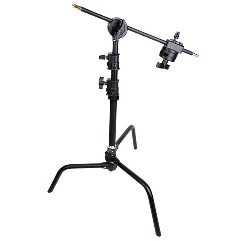 剧组20寸魔术腿套装1.5米摄影棚C型架矮腿影视灯光灯架 旗板支架