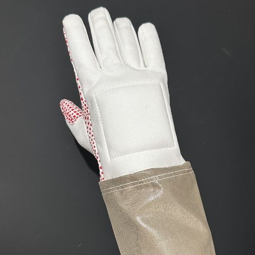 可洗颗粒红色佩剑手套可水洗抗氧化不易变绿比赛佩剑手套