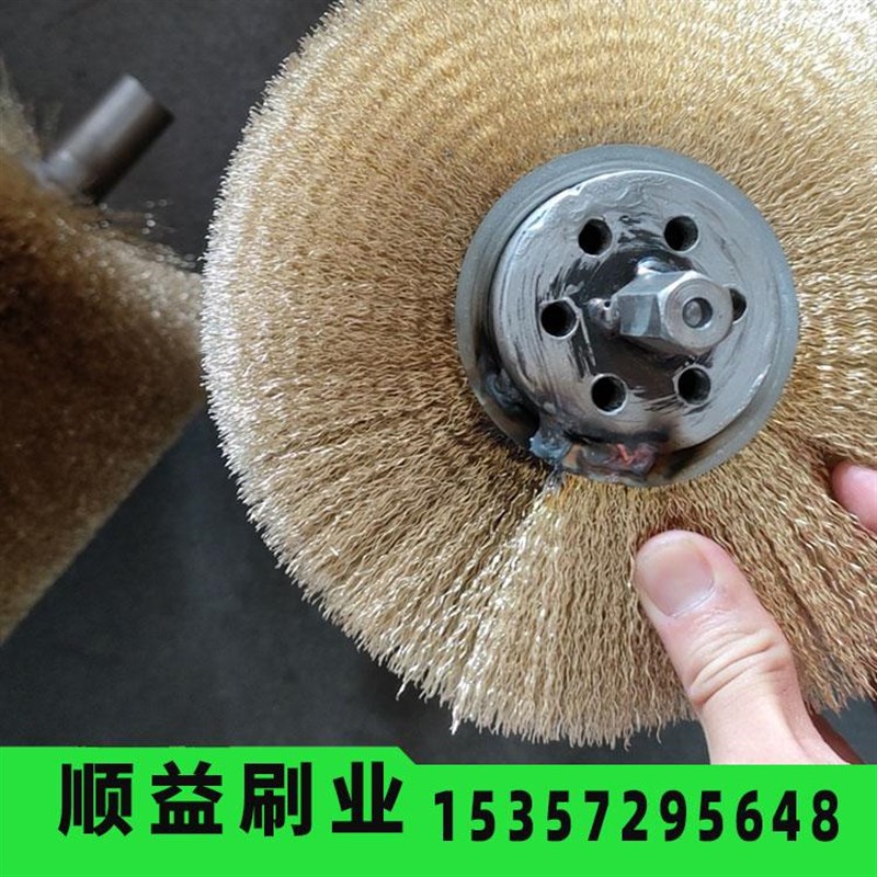 钢丝刷辊除锈打磨拉丝304不锈钢丝工业毛刷辊滚筒刷辊扫地缠绕式