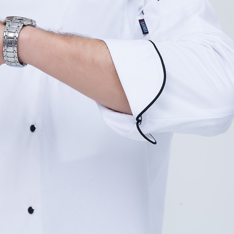 酒店厨师工作服长袖男女餐饮后厨房烘焙厨师服定制秋冬装