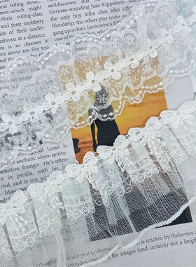 7CM宽窗帘花边新款法式t白色蕾丝网纱装饰立边沙发垫服装辅料DIY