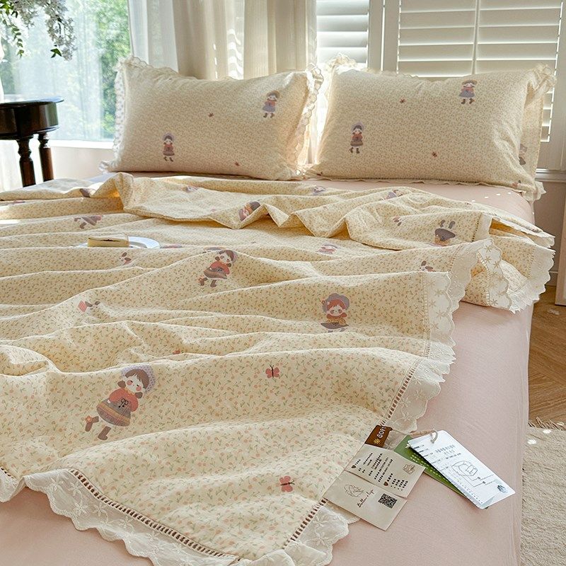 a类母婴级双层纱夏凉被纯棉全棉单人可机洗薄被子棉纱空调被双人,床上用品,化纤被,淘宝优惠券,粉丝福利购,淘宝优惠卷