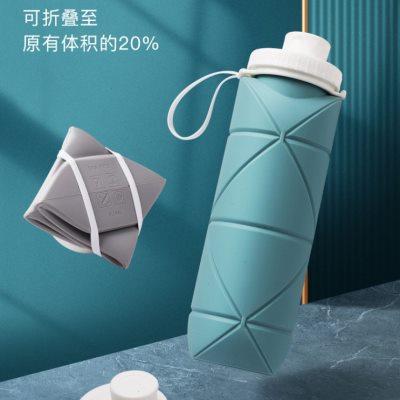 户外可折叠水杯子水壶便携式压缩旅行伸缩杯骑行杯露营硅胶耐高温