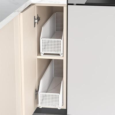 厨房缝隙极窄抽拉式置物架整体橱柜内抽屉式深柜收纳盒下水槽窄缝