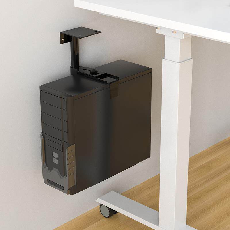 电脑主机托 托架桌上型电脑箱悬空支架悬挂式挂墙置物架桌下固定