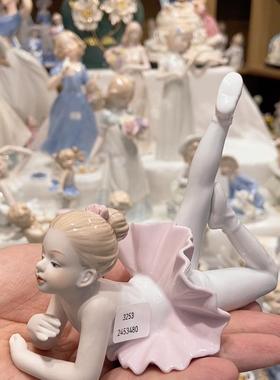 外贸西洋人物芭蕾少女雅致陶瓷人物瓷偶弹钢琴摆件桌面展厅收藏品