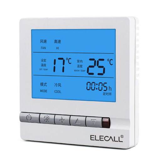 伊莱科（ELECALL）EK8805FB中央空调液晶温控器面板控制器空调控