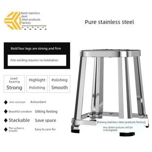 不锈钢方凳加厚工厂车间工业铁凳家用折叠凳金属户外高凳