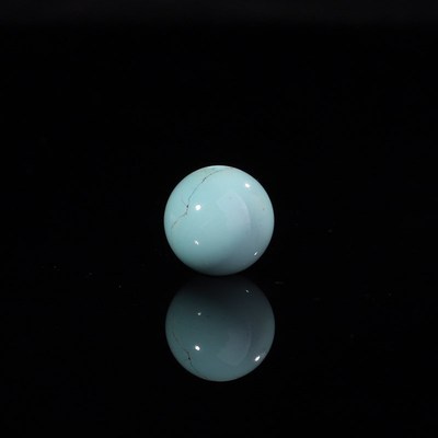 湖北绿松石散珠天然原矿高瓷单珠10.8mm圆珠 无优化单珠 112号