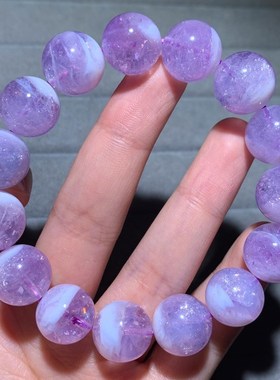 天然紫玉晶紫水晶手链紫晶甜美饰品奶盖碎冰梦幻送礼物女一物一图