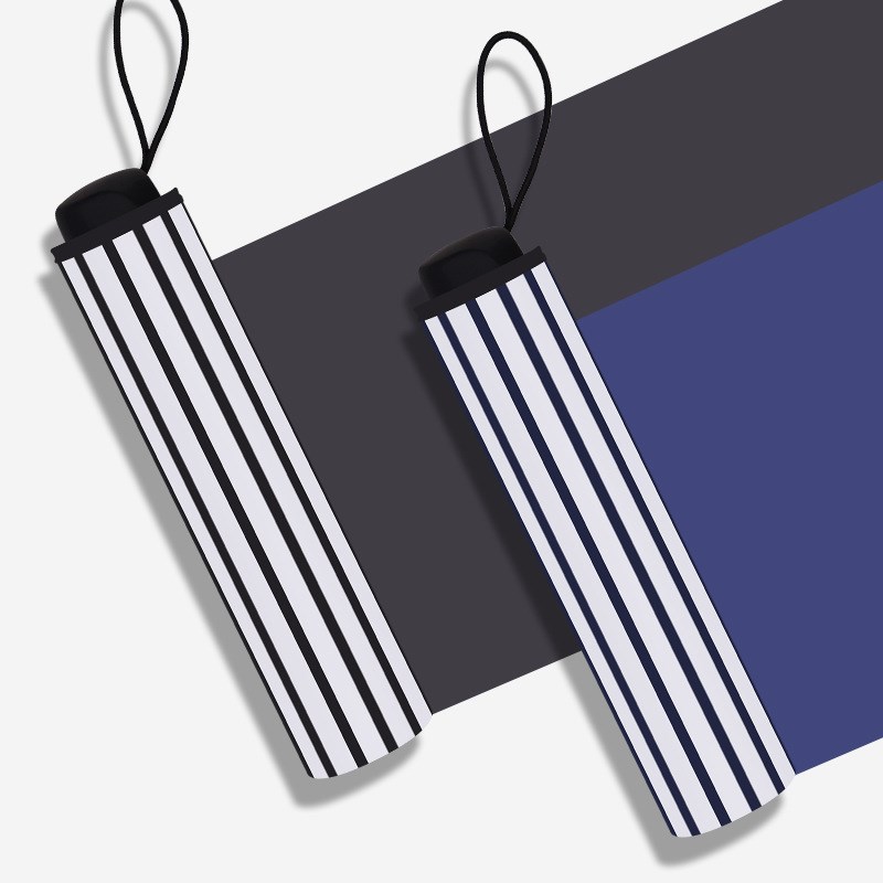 条纹图案防晒伞加 工定 制广告logo雨伞晴雨两用折叠遮阳伞