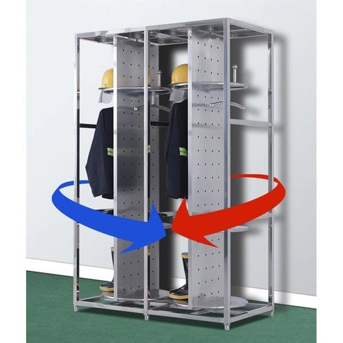 304不锈钢消防员消防服衣架战斗服架救援服衣架可旋转双面衣帽架