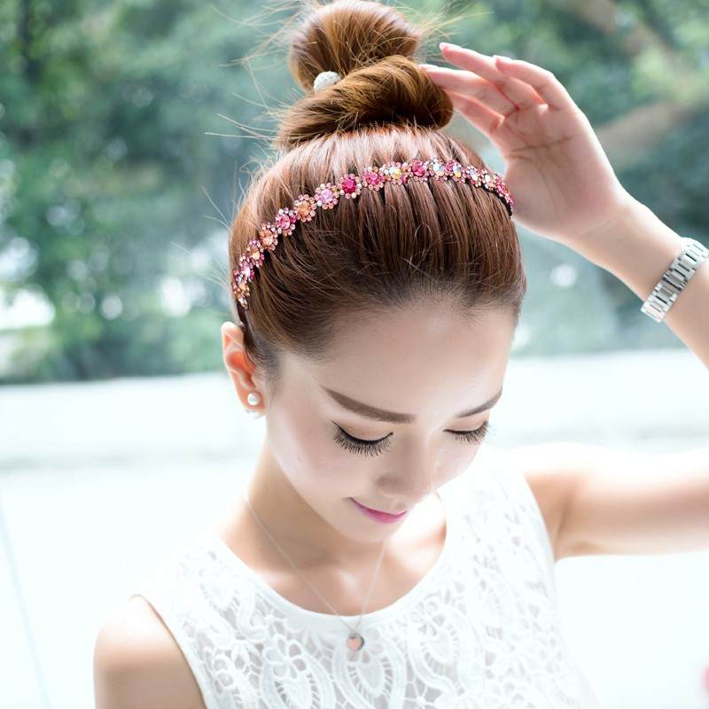 发箍韩版细边头箍有带齿洗脸发夹发卡水晶头饰发窟发窟成人女